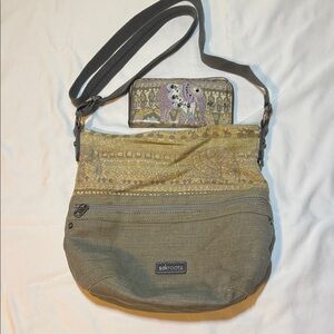 Sakroots Multicolor Crossbody Bag with Elephant Design